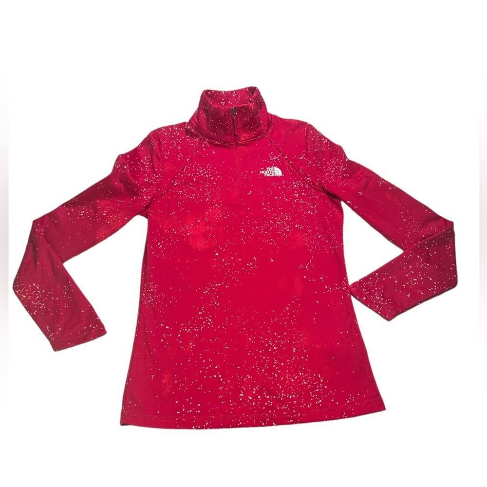 The North Face Pink Galaxy Splatter 1/4 Zip Running Top Jacket Woman’s Small